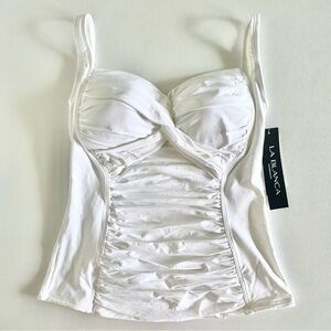 ❌SOLD❌NEW La Blanca Tankini Island Goddess swim top in white -Size 6